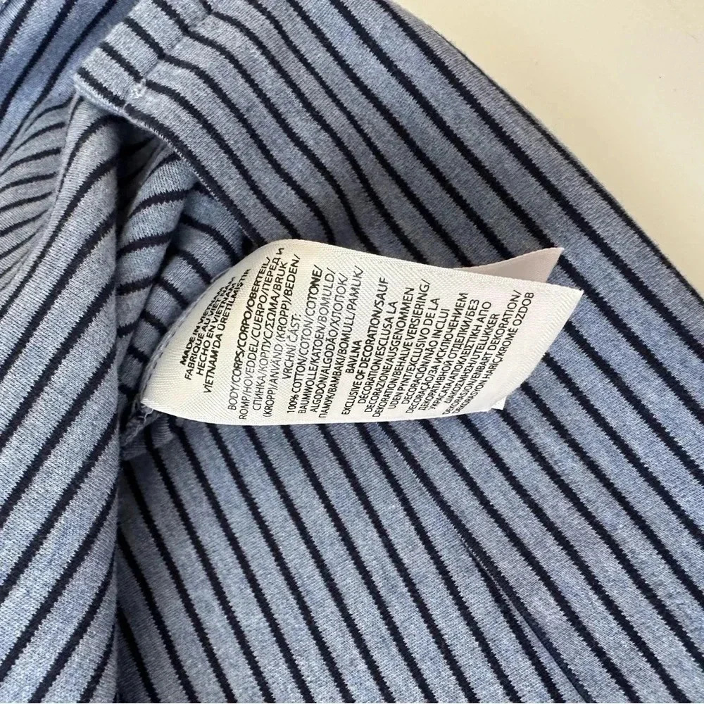 Polo Ralph Lauren Classic Fit Soft Cotton Striped Polo Shirt, Blue/Navy, XL‎ - Picture 7 of 7